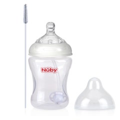 Nuby Anti-reflux Anti-colic Feeding Bottle With Straw 360&deg; 0 Months Plus 240ml