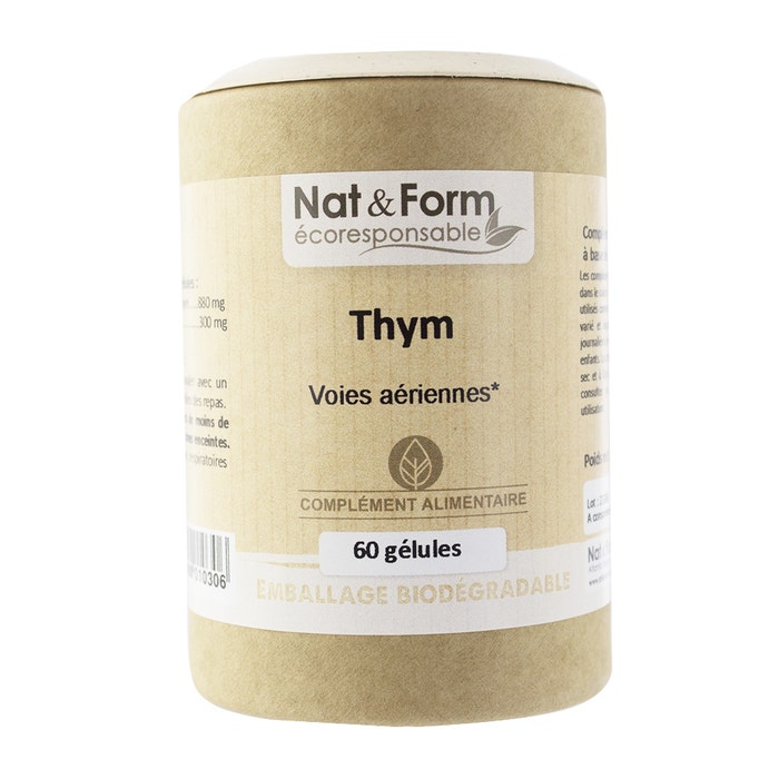 Nat&Form Thyme 60 Capsules Sustainable Nat&form