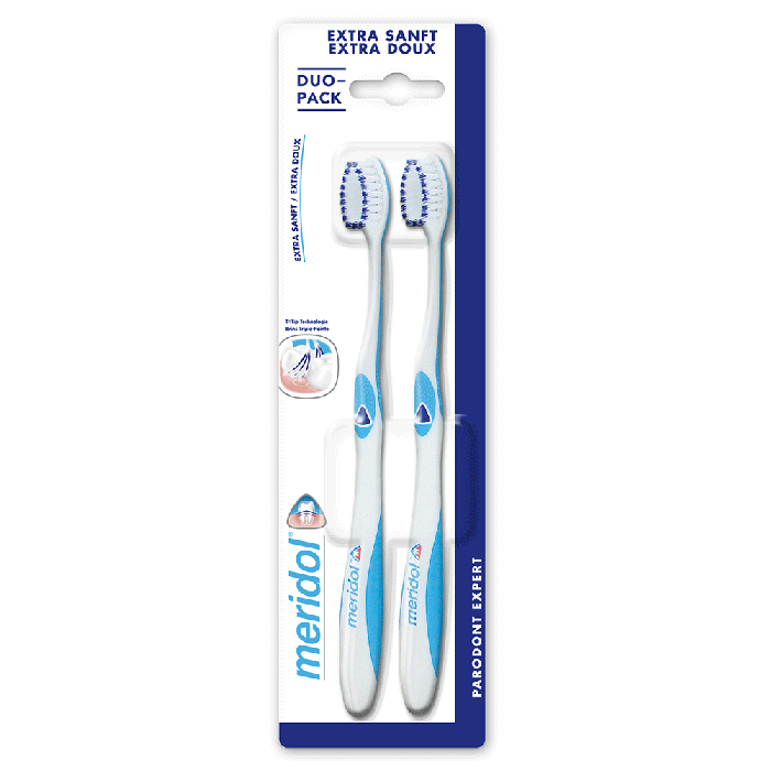 Ultra-soft Toothbrushes X2 x2 Parodont Expert Extra Doux Meridol