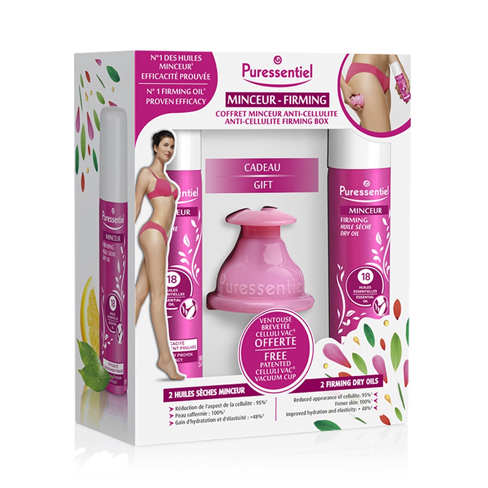 Puressentiel Slimming Anti-cellulite Slimming Box Dry Oils And Suction Cup 200ml