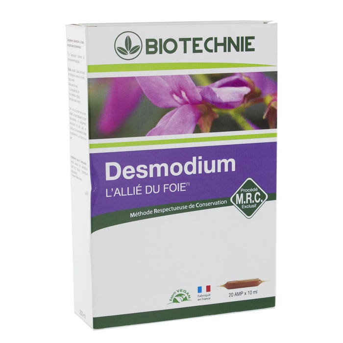 Organic Desmodium 20 Phials Liver System Biotechnie