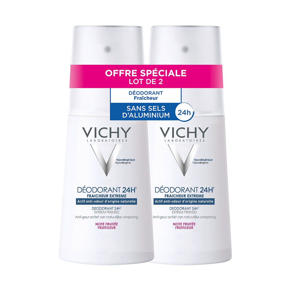 Vichy Deodorants Extreme Freshness Deodorant X2 Spray 2x100ml Easypara