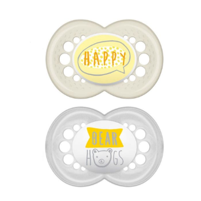 Mam Symmetrical Silicone Pacifiers From 18 Months X2 18 Mois et Plus x2