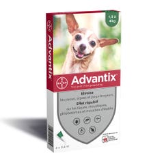 Advantix Very Small Dogs 4 Pipettes 4kg