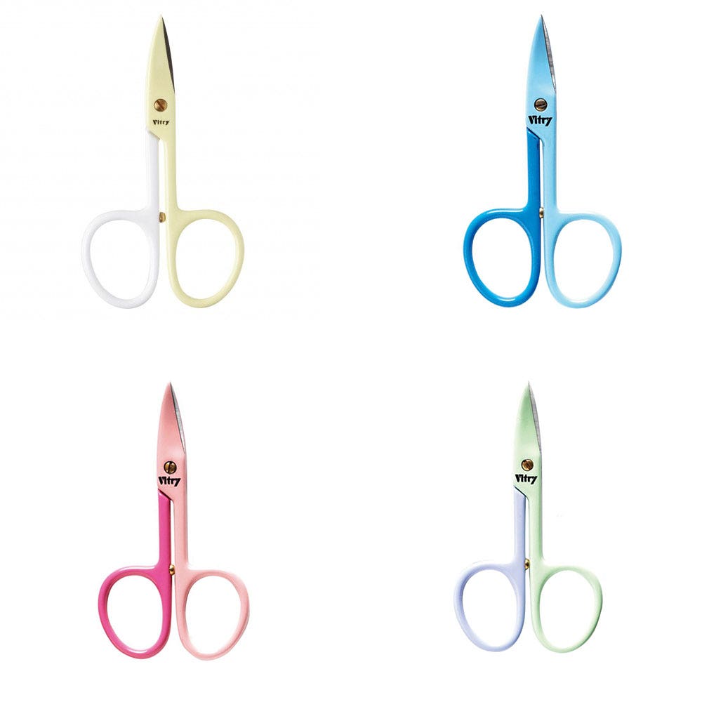 Vitry Ciseaux A Ongles Courbes Bicolores x1