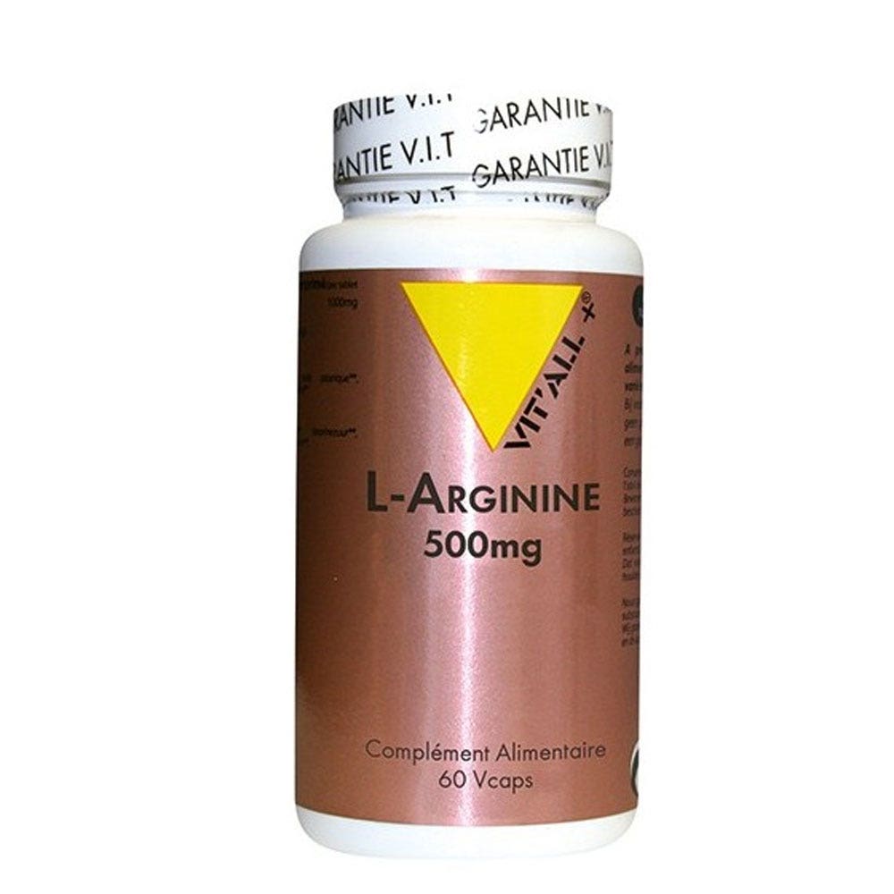 Vit'All+ L-Arginine Amino Acid 500mg 60 capsules