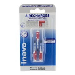 Inava Toothbrush Refills 1.5mm Red X3