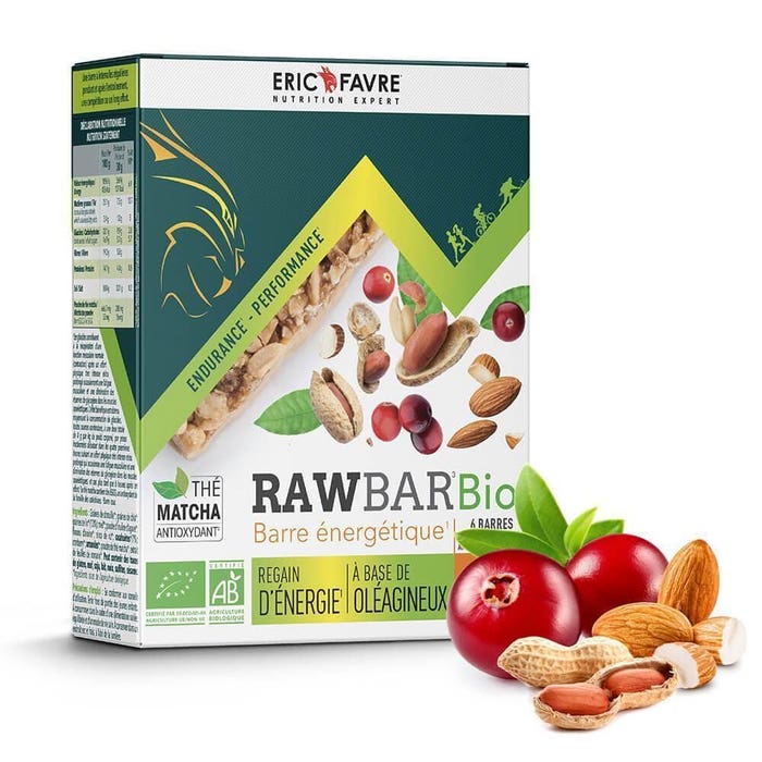 Raw Bar Bioes 6 bars of 30g Cranberry Almond Peanut Eric Favre