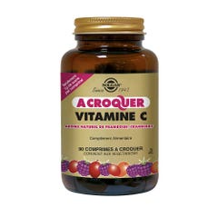 Solgar Vitamin C Orange Flavour Framboise/Cranberry 90 chewable tablets