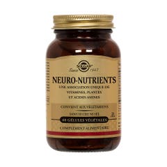 Solgar Neuro Nutrients 60 Capsules Memory Sommeil Relaxation Vitalité