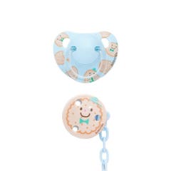Suavinex Total Look Physiological Silicone Pacifier + Clip Lovely Biscuit 6-18 Months