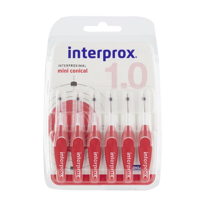 Interdental Brushes 1mm Miniconic X6 Interprox