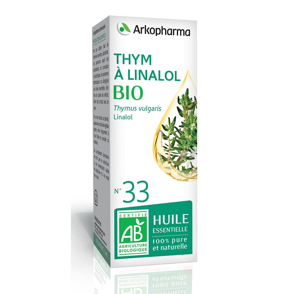 Arkopharma Arkoessential Essential oil N°33 linalol thyme organic (thymus Vulgaris) 5 ml