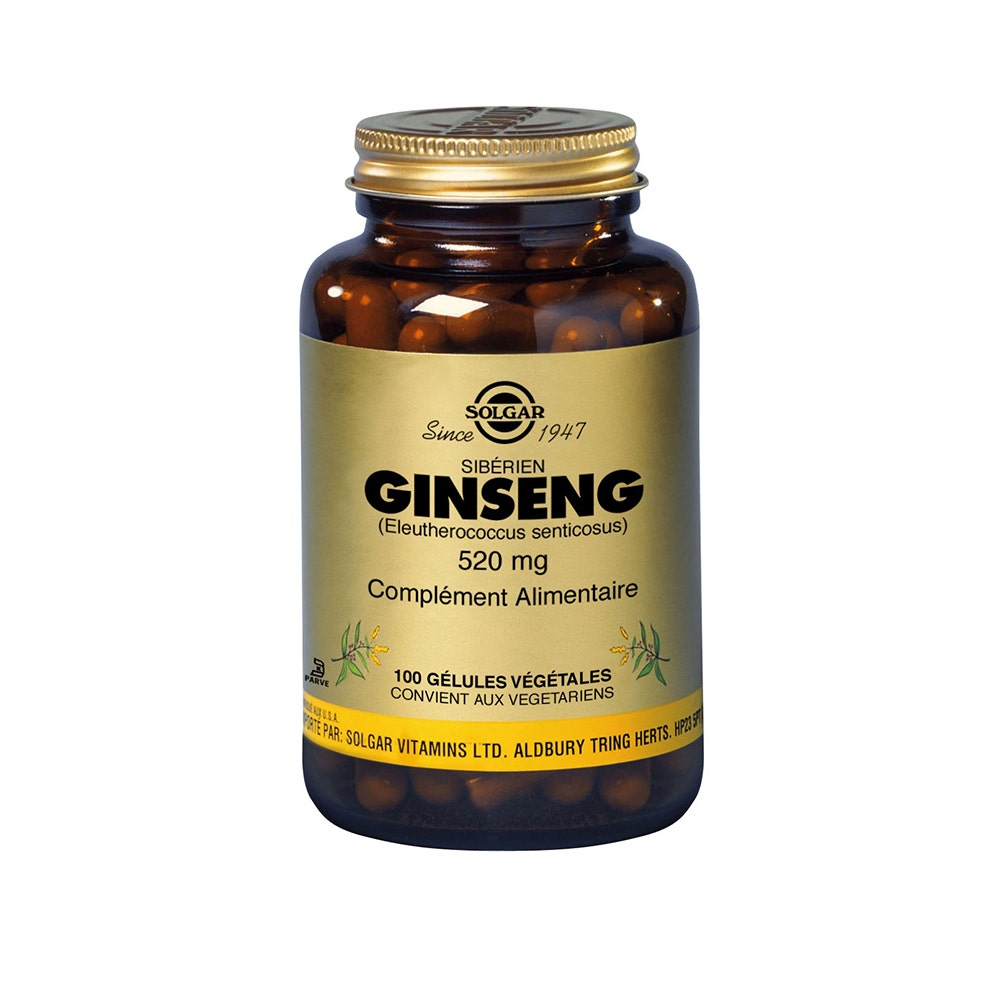 Solgar Siberian Gingseng 100 Capsules 520mg