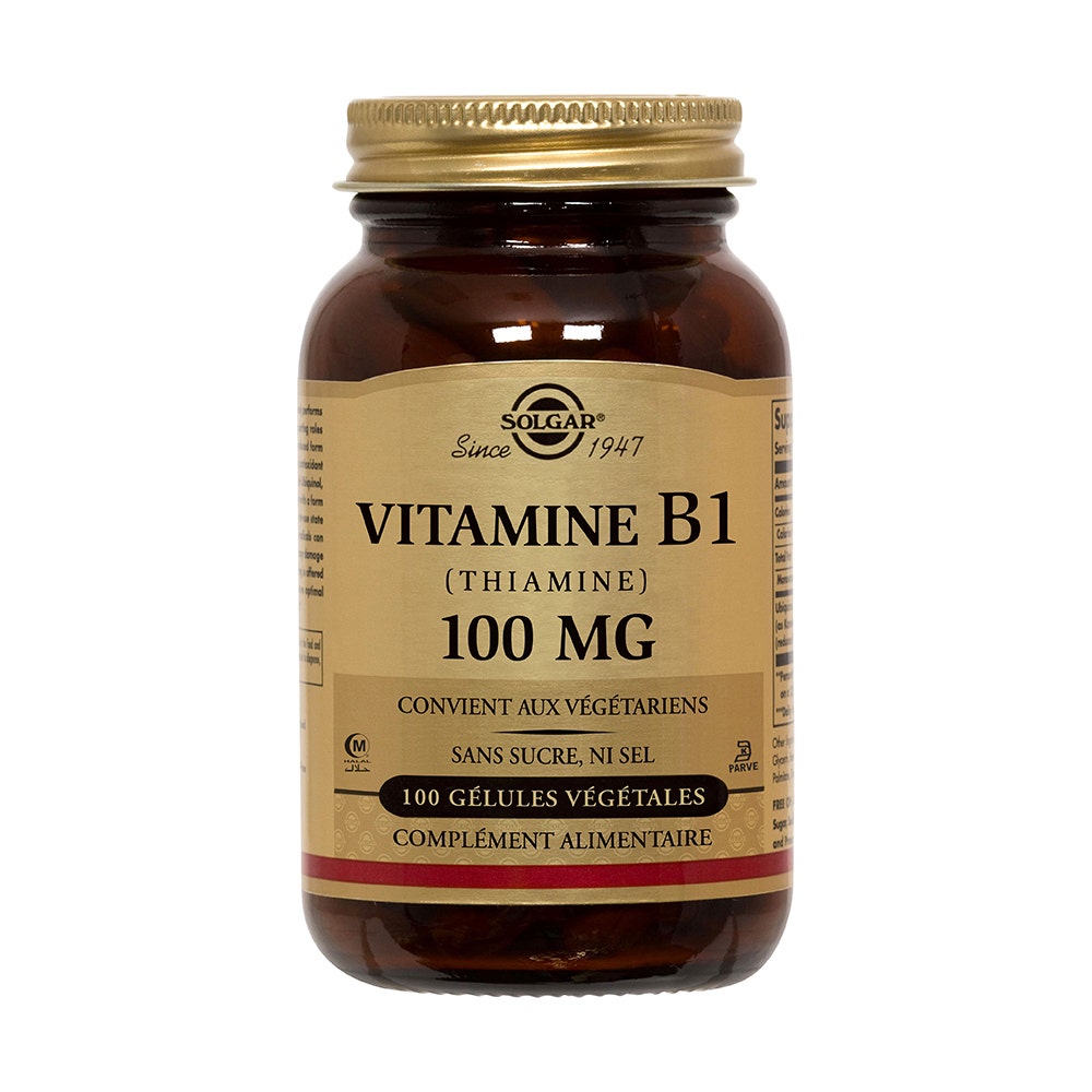 Solgar Vitamine B1 (thiamin) 100 Capsules Défenses immunitaires