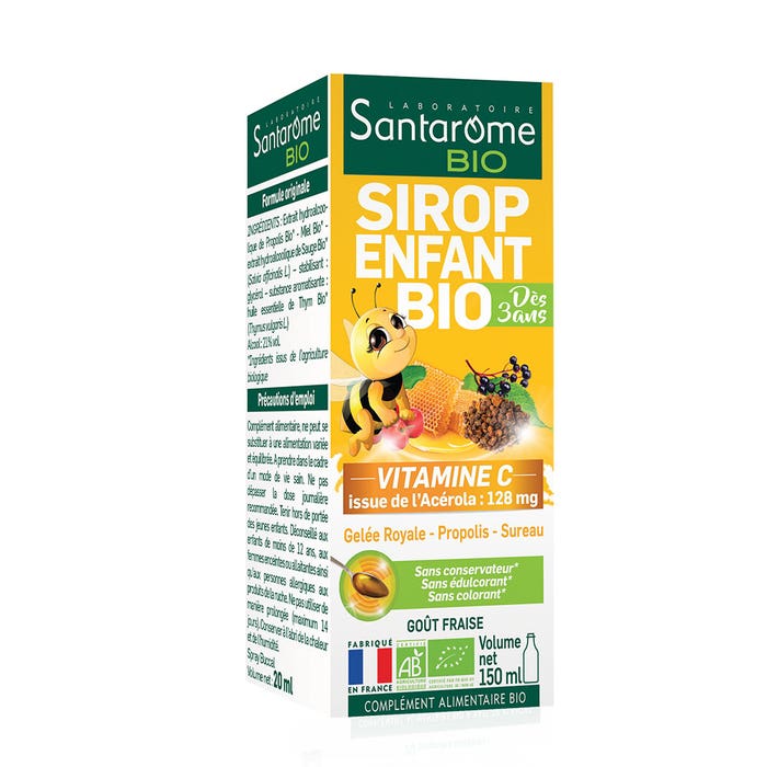Santarome Organic Acerola Vitamin C Syrup for Children 150ml