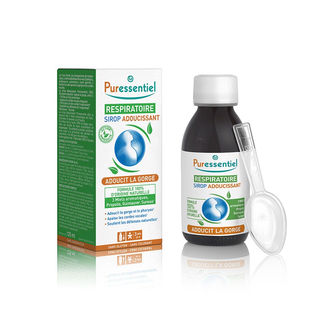 Puressentiel Respiratory Soothing throat syrup for respiratory comfort 125 ml