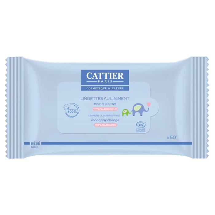 Organic Wet Wipes for Nappy Change X50 Bebe Cattier