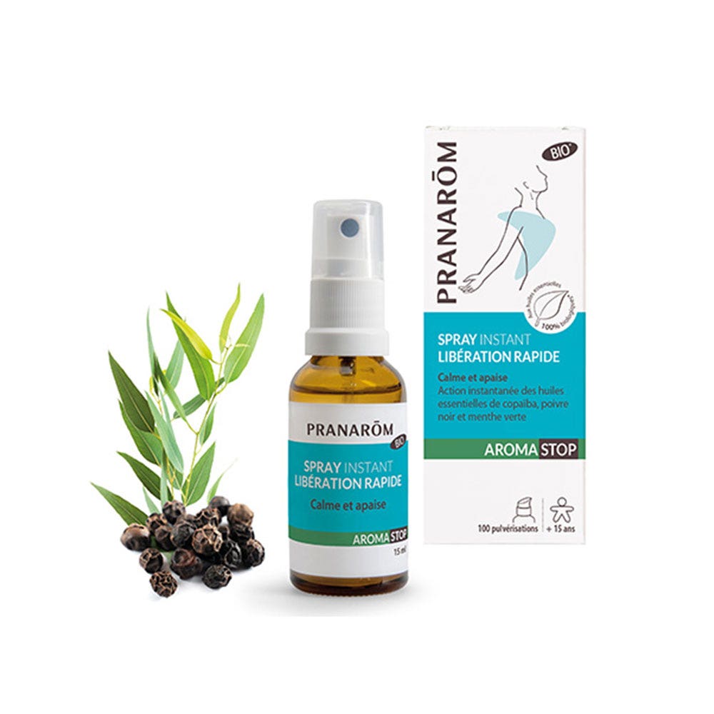 Pranarôm Aromastop Organic Instant Release Spray 15ml