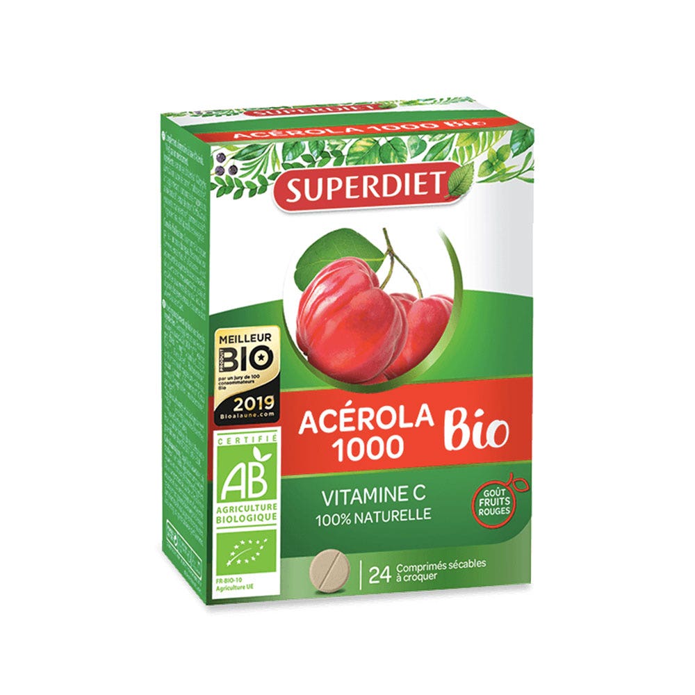 Superdiet -- Acérola 1000 bio - 24 Comprimés main image 0