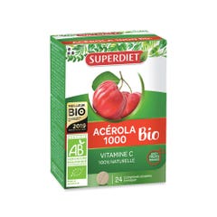 Superdiet Acerola 1000 Bio X 24 Tablets 24 comprimés à croquer