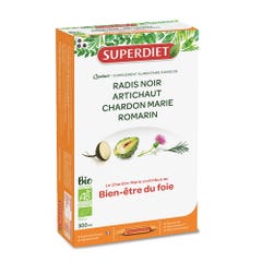Superdiet Quatuor Healthy Liver Organic Drinkable Solution 20 Vials 15 ml
