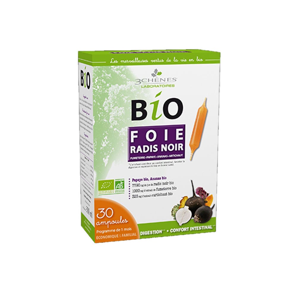 3 Chênes Organic Black Radish Liver Detox X 30 Easypara