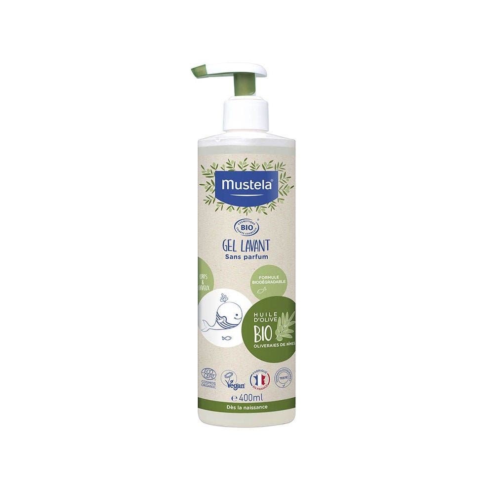 Mustela Organic Olive Oil Washing Gel for Family 400ml