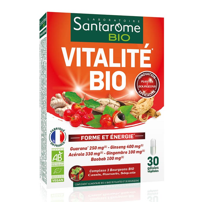 Santarome Organic Vitality 30 Capsules 30 Gelules