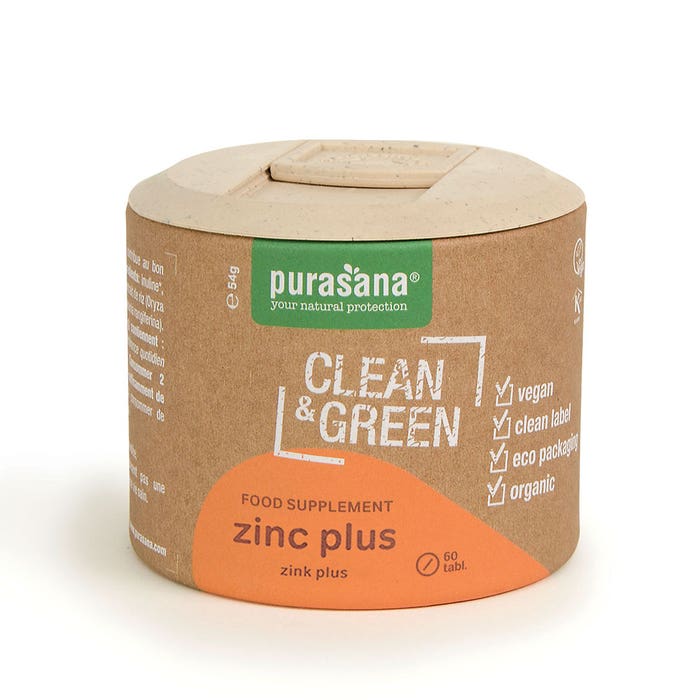 Purasana Zinc Plus 60 Clean And Green Tablets