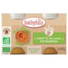 Babybio Légumes Baby Food With Vegetables From 4 Months 2x130g