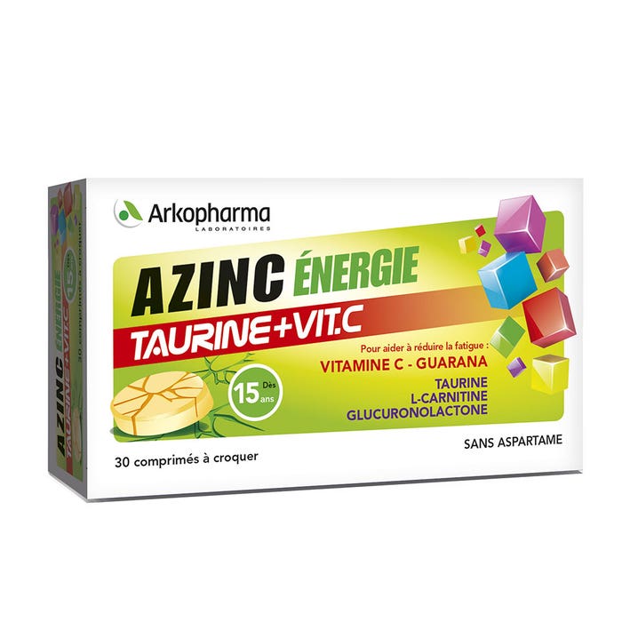 Arkopharma Azinc Azinc Energie Taurine + Vitamin C 30 Tablets
