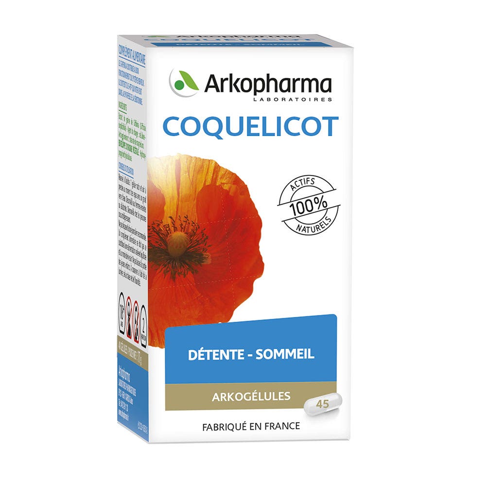 Arkopharma Arkocapsules Arkogelules Poppy 45 Capsules