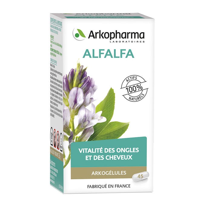 Arkopharma Arkogélules Arkogelules Alfalfa Nails And Hair Vitality 45 Capsules