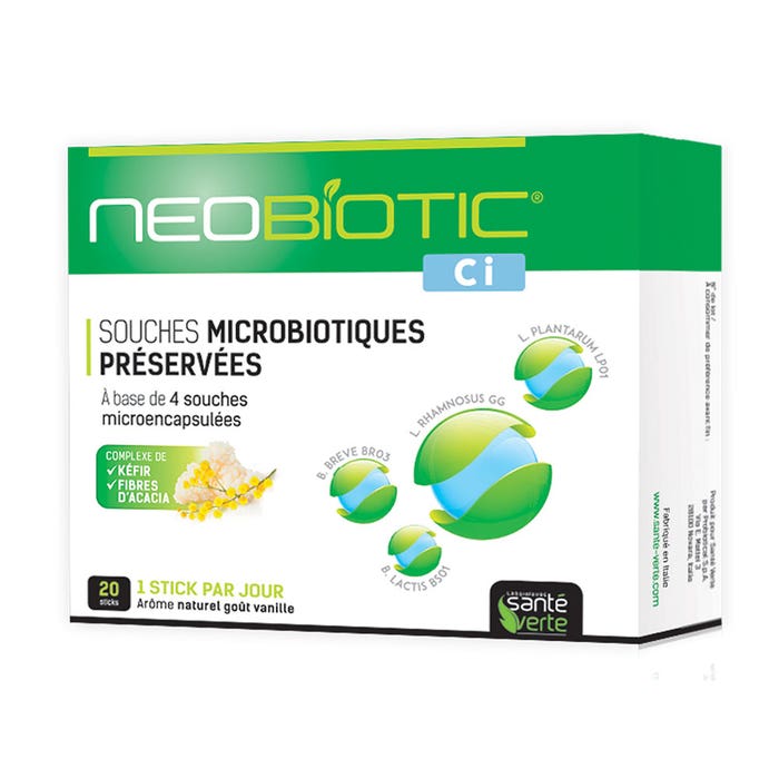 Preserved Microbiotic Strains Ci Neobiotic x 20 sticks Sante Verte