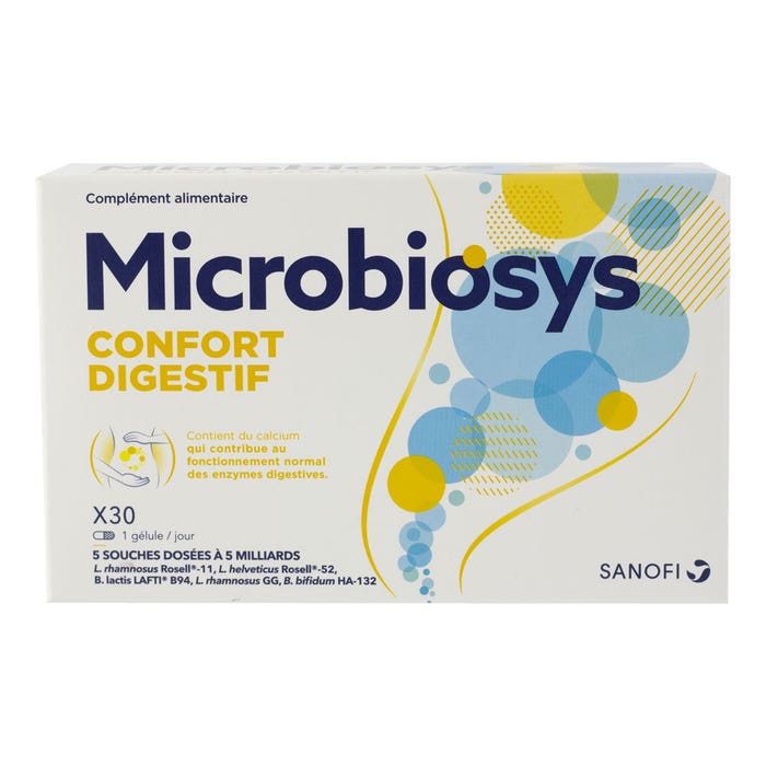 Digestive Comfort X 30 Capsules Microbiosys 30 Gélules Sanofi