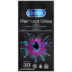 Durex Perfect Gliss Condoms Extra Lubrication X10 X10