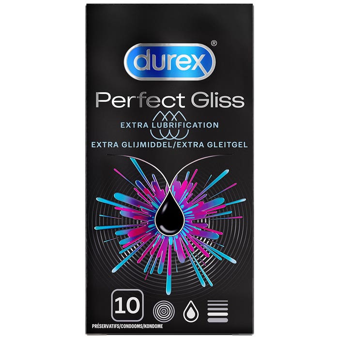 Condoms Extra Lubrication X10 X10 Perfect Gliss Durex
