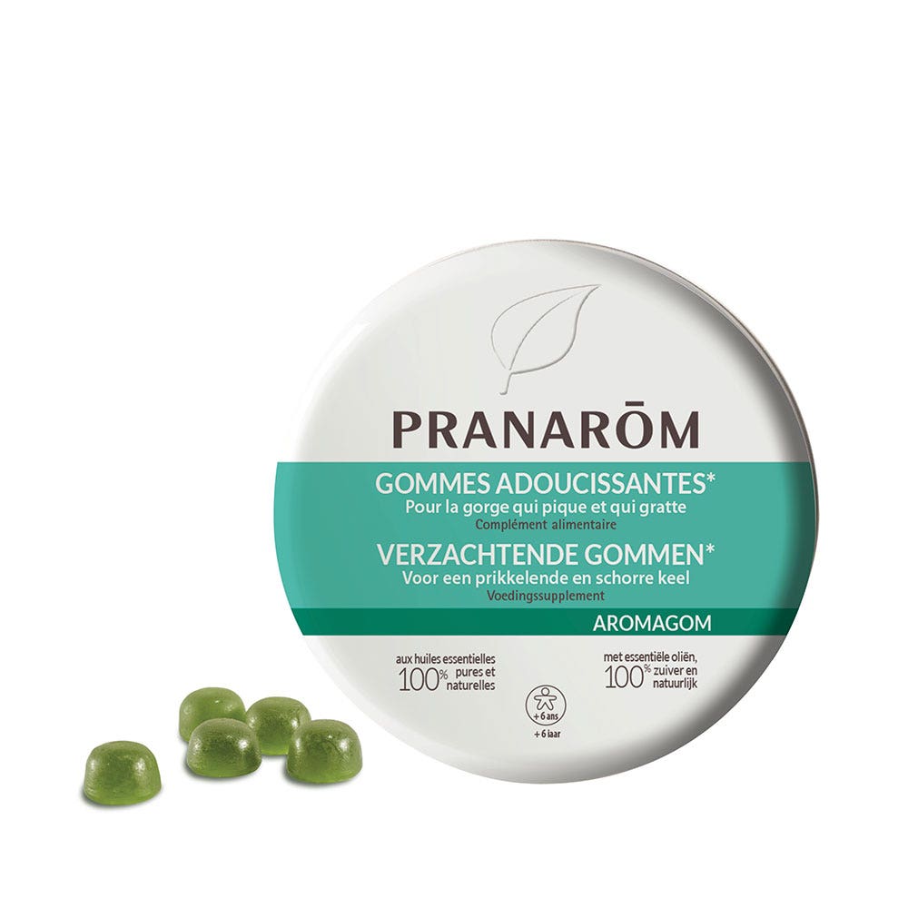 Pranarôm Aromagom Essential Oil Throat Soothing Gums 45 g