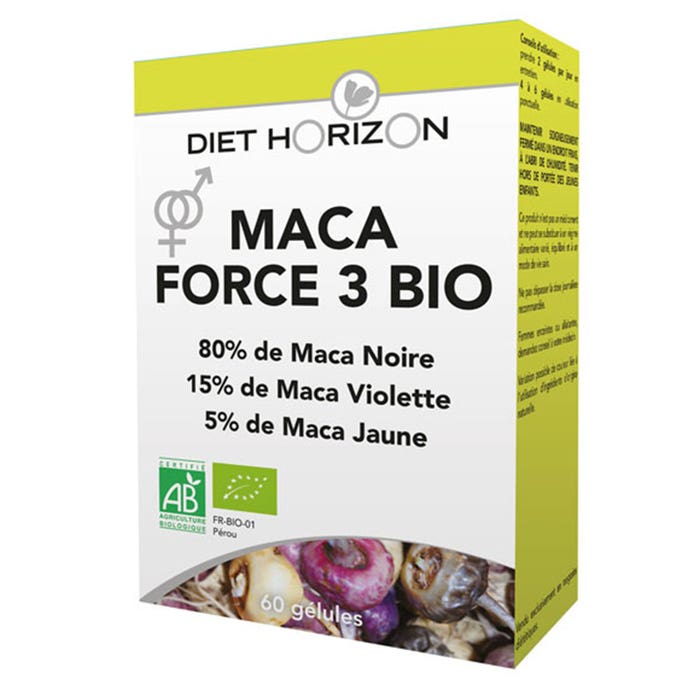 Maca Force 3 Bio X 60 Capsules Diet Horizon