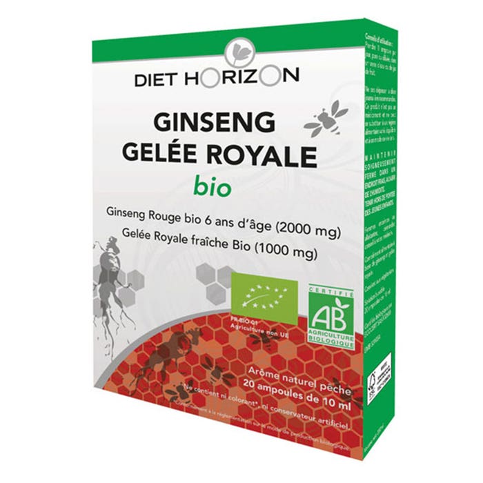 Red ginseng royal jelly organic 20 ampoules Diet Horizon