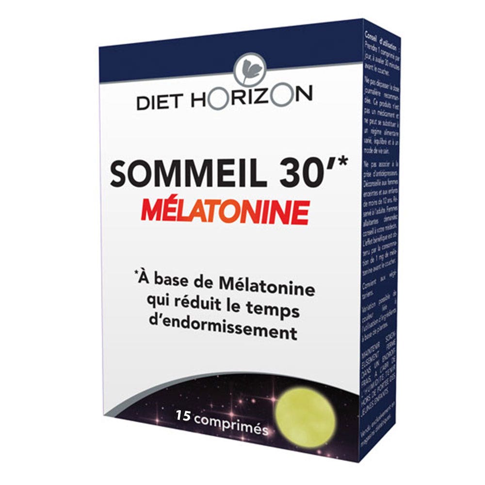Diet Horizon Sommeil 30 Melatonin 15 Tablets Sleep Superdiet - Easypara