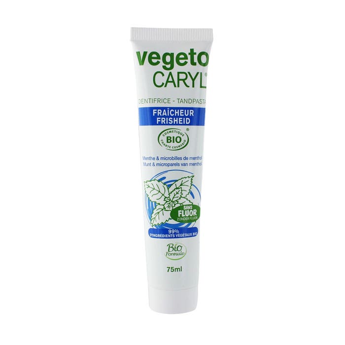 Fresh Toothpaste With Bioes Fluoride Free Microbeads Vegetocaryl 75ml Vegeto Caryl