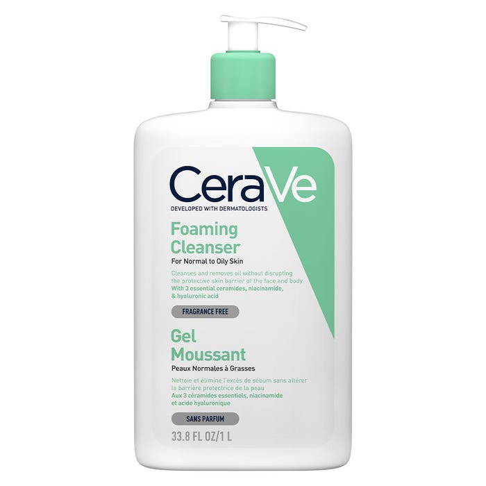Foaming Cleanser Normal To Oily Skin 1l Cleanse Visage Cerave