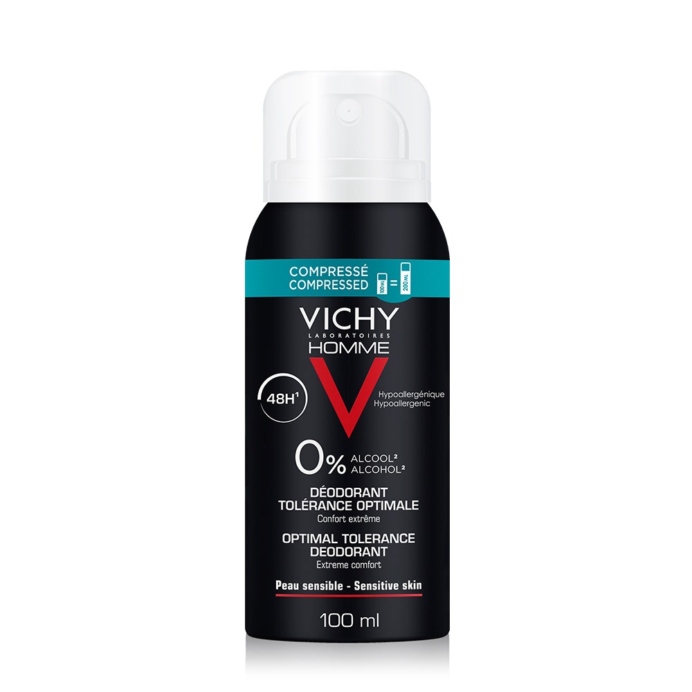 Vichy Man Compressed Spray Optimal Tolerance 48h Sensitive skin 100ml