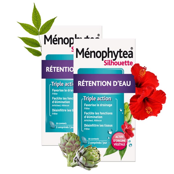 Water Retention 2x30 Tablets Menophytea silhouette Ménophytea