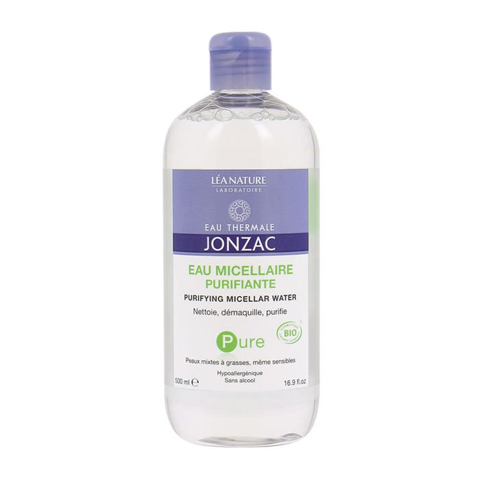 Organic Purifying Micellar Water Oily Skins 500ml Eau thermale Jonzac