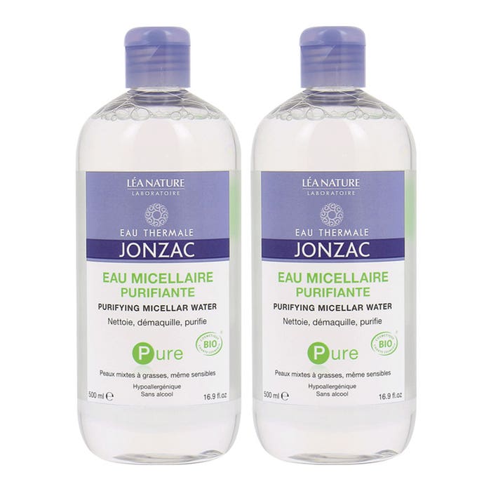 Eau thermale Jonzac Organic Purifying Micellar Water Combination To Oily Skins 2x500ml