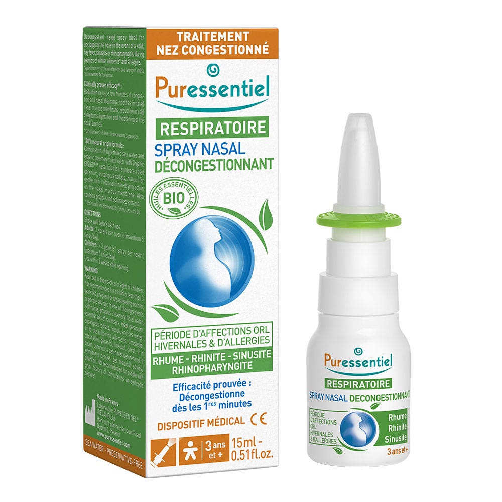 Puressentiel Respiratory Nasal Breathing Spray 15ml