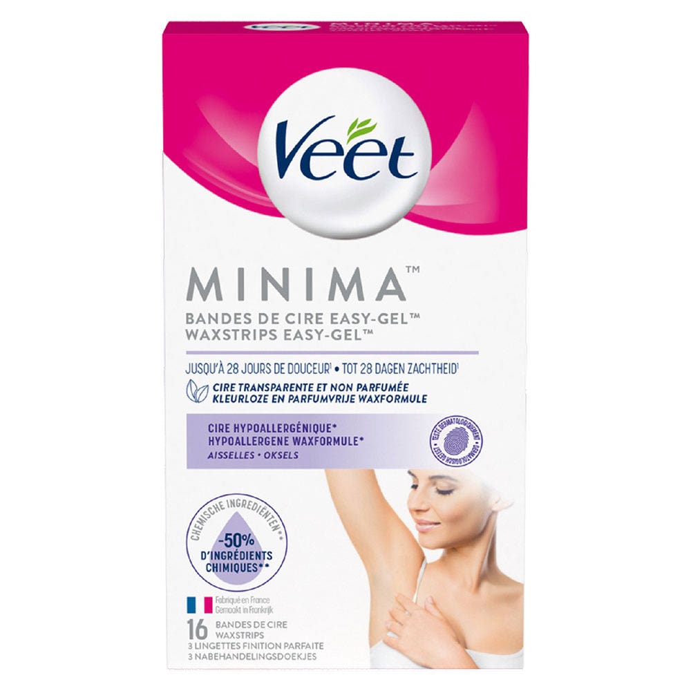 Veet Minima cold wax strips Underarms x16 Easypara